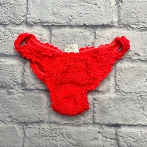 Del Mar pink / orange crochet bikini bottoms